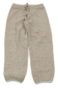 Světlehnědo-bílé melírované pletené kalhoty PRIMARK