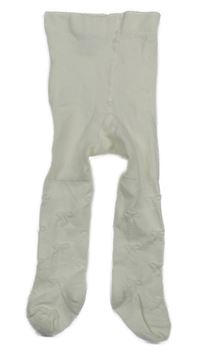 Smetanové punčocháče s mašličkami H&M