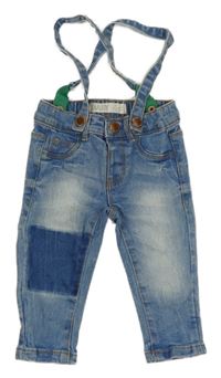 Modré rifle s kšandami BABY