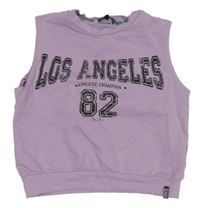 Světlefialová tepláková vesta s číslem a nápisem CARS JEANS