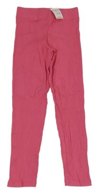 Nové - tmavorůžové žebrované legíny Matalan