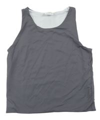 Tmavošedý sportovní crop top ZARA