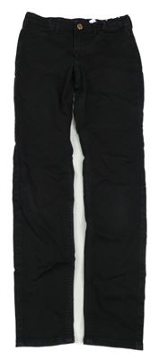 Černé skinny teplákové rifle H&M