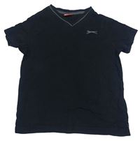 Černé tričko s logem Slazenger