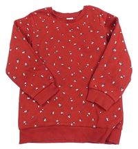 Červená květovaná mikina H&M