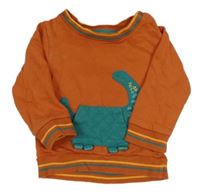 Cihlová mikina s dinosaurem Mothercare