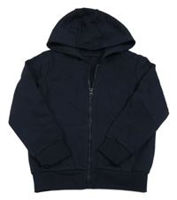 Tmavomodrá propínací mikina s kapucí George