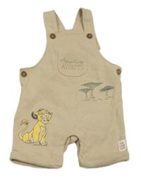 Béžové teplákové laclové kraťasy se Simbrou Disney