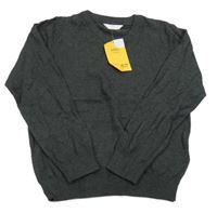 Nové - Tmavošedý melírovaný svetr M&S