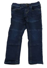 Tmavomodré teplákové skinny rifle C&A