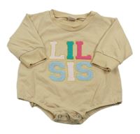 Béžové teplákové body s nápisem