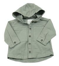 Zelenošedá riflová bunda s kapucí Next