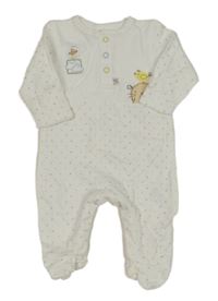 Bílý overal se zvířaty a křížky M&Co.