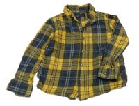 Okrovo-tmavomodrá kostkovaná košile Next