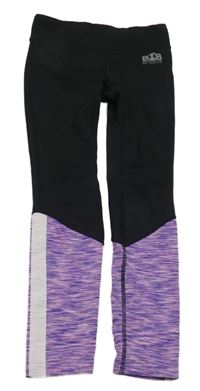 Černo-fialové sportovní legíny s melírováním Bob der Bär