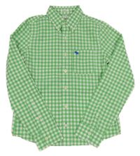 Zeleno-bílá kostkovaná košile Abercrombie&Fitch