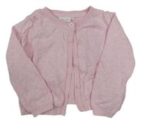 Růžový melírovaný propínací svetr Next