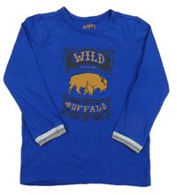 Safírové triko s buvolem Tchibo