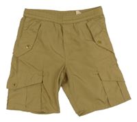Hnědé šusťákové kraťasy s kapsami H&M