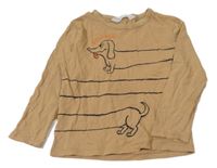 Pískové triko s jezevčíkem H&M