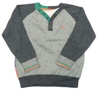 Šedý lehký svetr s barevnými zády M&S