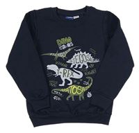 Tmavomodrá mikina s dinosaury Lupilu