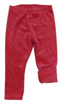 Malinové plyšové legíny zn. Lupilu