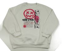 Bílá mikina s potiskem shein