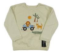 Nové - smetanová mikina s obrázky dunnes