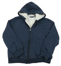 Tmavomodrá zateplená propínací mikina s kapucí Pepperts