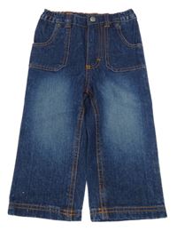 Tmavomodré široké rifle 