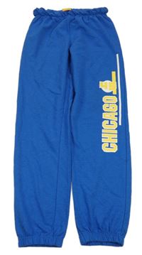 Modré tepláky s nápisem bpc