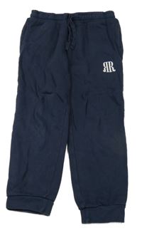 Tmavomodré tepláky s výšivkou River Island