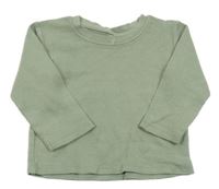 Khaki žebrované triko PRIMARK