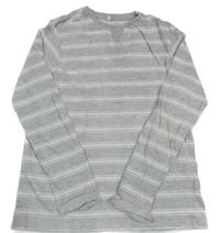 Šedo-bílé pruhované triko M&S