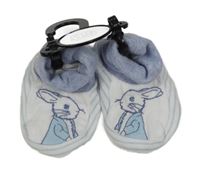 Nové - bílo-modré capáčky s králíkem Petrem 