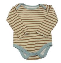 Béžovo-hnědé pruhované body Studio baby