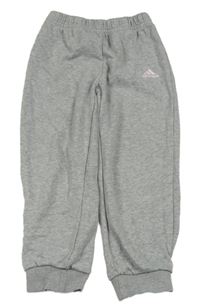 Šedé tepláky s logem Adidas
