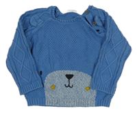 Modrý svetr s čumákem Next