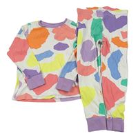 Bílo-barevné pyžamo s fleky Next