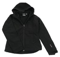 Černá softshellová bunda s kapucí 