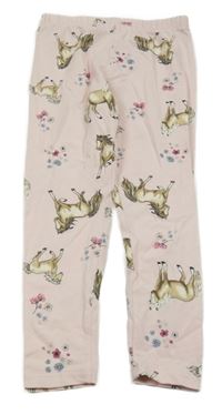 Světlerůžové legíny s koníky Topolino