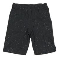 Antracitové třpytivé elastické kraťasy Yigga