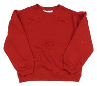 Červená mikina s mašlemi H&M