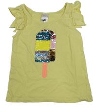 Žlutý top s nanukem a volánky C&A