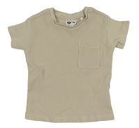 Béžové žebrované crop tričko Lily & Dan