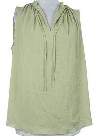 Dámská světlekhaki šifonová halenka H&M