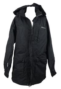 Pánská černá šusťáková outdoorová jarní parka s kapucí Mountain Warehouse