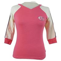 Dámské smetanovo-růžové triko s logem RipCurl 