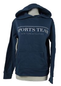 Dámská tmavomodrá mikina s nápisem a kapucí Primark 